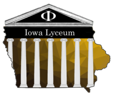 Iowa Philosophy Lyceum Logo - Updated June, 2020 to include the University of Iowa colors